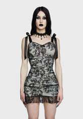 Unholy Night Lace Mini Dress - Ivory
