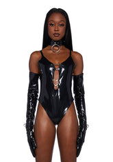 Broken Hearts Latex Bodysuit