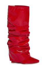 Sif Latex Boots- Red