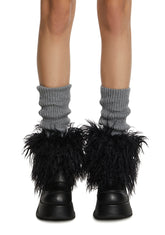 Noir Never Fur-Gotten Leg Warmers