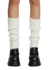 Warm N' Fuzzy Leg Warmers - White