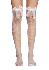 Favorable Marks Knee High Socks - White