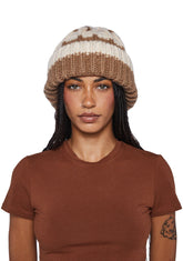 Warm Baby Knit Beanie - Brown