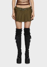 The Potential Micro Mini Skirt - Olive
