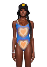 Square Neck One-Piece Swimsuit