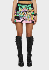 Technicolor Trip Mini Skirt