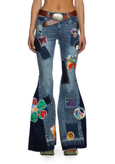 Lift Your Spirit Patchwork Flares