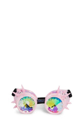 Kaleidoscope Eyes Spiked Goggles - Light Pink