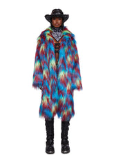 Twisted Parrot Faux Fur Coat