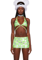 Neon Nights Wrap Top