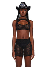 Bass Fairy Top - Black Lace