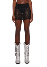 Skater Skirt - Black Lace