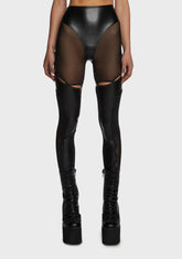 Tech Waves Vegan Leather Pants