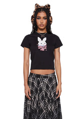 Cropped Bunny Graphic Tee