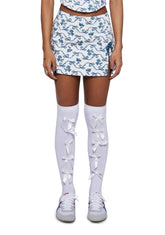 Yatri Mini Skirt - White/Blue