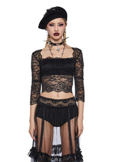 Graveyard Glam Crop Top