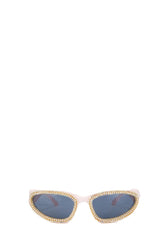 Speed Past You Rhinestone Sunglasses - Pink