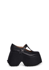 Samara Platform Mary Janes - Black