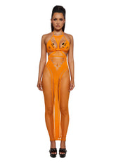 Citrus Romance Slip Gown