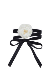 True Romance Velvet Choker-White