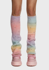 Mythical Fantasy Leg Warmers - Light Rainbow