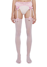 Searching For Love Garter Tights-Pink