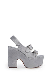 Accepting Applications Platform Sandals - Silver