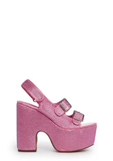 Accepting Applications Platform Sandals - Pink