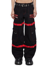 Mortal Solitude Cargo Pants - Red
