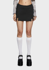 Under The Boardwalk Mini Skort - Charcoal