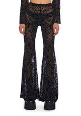 Butterfly Utopia Mesh Flare Pants