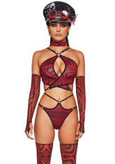 Waking Dream Top & Gloves Set - Red
