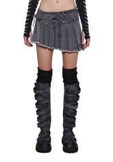 Tempo Pleated Buckle Mini Skirt