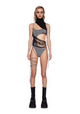 Tempo Two-Tone Shredded Bodysuit