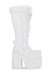 Camel-311 Platform Knee High Boots