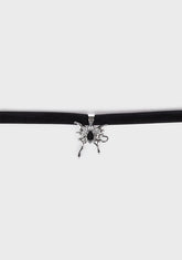 Warped Utopia Velvet Choker - Black
