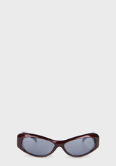 Maroon Side View Shield Sunglasses