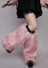 Nocturnal Critter Faux Fur Leg Warmers