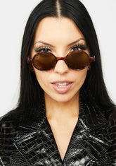 Lunar Round Tortoise Sunglasses