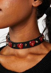 Keep Me Around Vegan Leather Choker