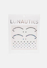 Black Iridescent Cut Crease Face Jewels