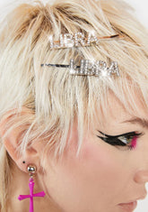 All About Libra Rhinestone Hair Pins