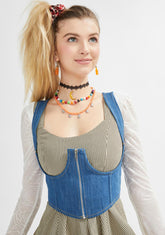 Dawn Of Denim Underbust Corset