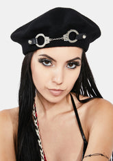 Black Cuffed Beret