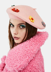 Rose Bloom & Grow Floral Beret