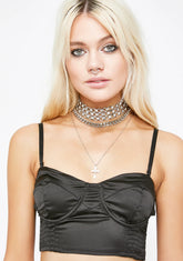 Kayla Satin Bustier Top