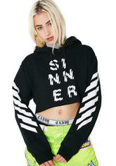 Sinner Cropped Hoodie