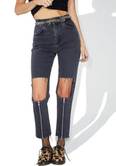 Charcoal Scratch Jeans