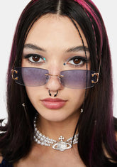 Noughties Hawties Rimless Sunglasses
