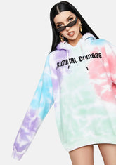 Tie Dye Embroidered Logo Hoodie